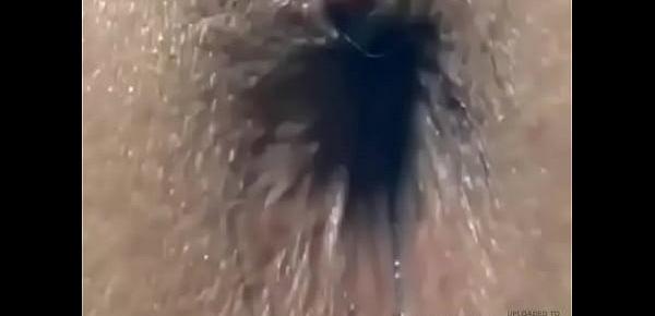  Asian teen girlfriend with a hairy pussy fucks at home